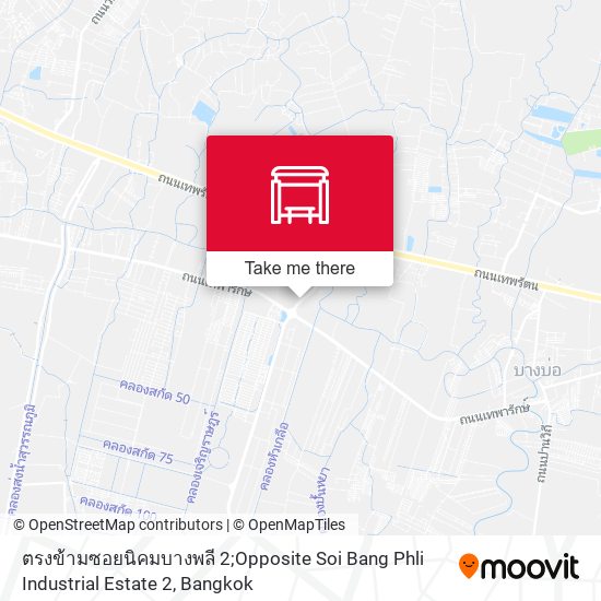 ตรงข้ามซอยนิคมบางพลี 2;Opposite Soi Bang Phli Industrial Estate 2 map