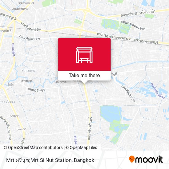 Mrt ศรีนุช;Mrt Si Nut Station map
