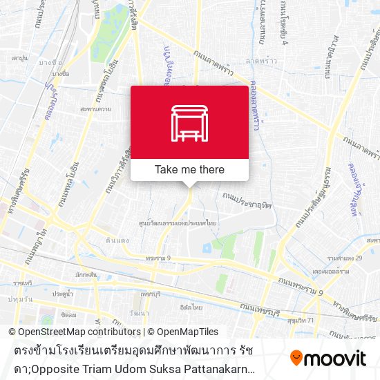 ตรงข้ามโรงเรียนเตรียมอุดมศึกษาพัฒนาการ รัชดา;Opposite Triam Udom Suksa Pattanakarn Ratchada School map