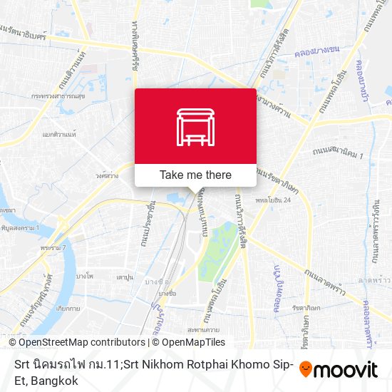 Srt นิคมรถไฟ กม.11;Srt Nikhom Rotphai Khomo Sip-Et map
