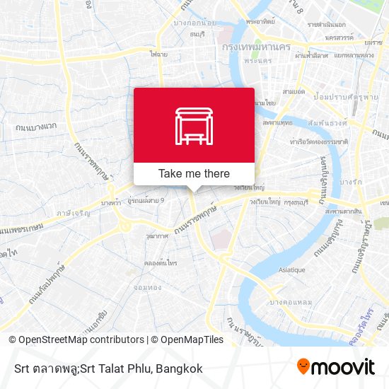 Srt ตลาดพลู;Srt Talat Phlu map
