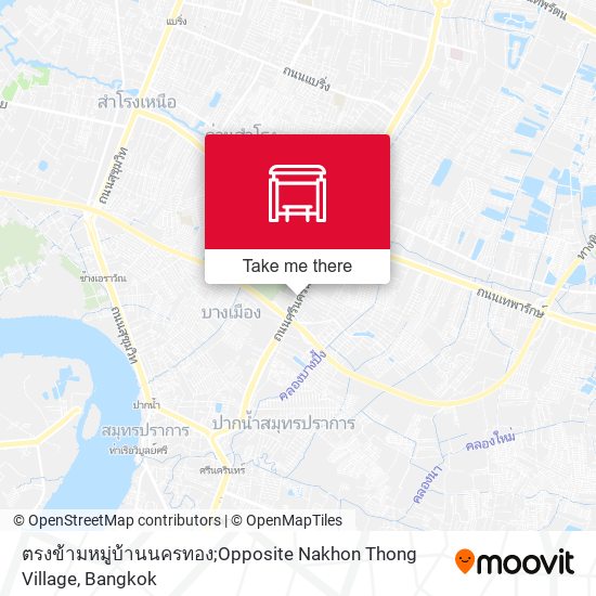 ตรงข้ามหมู่บ้านนครทอง;Opposite Nakhon Thong Village map