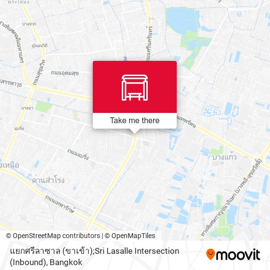 แยกศรีลาซาล (ขาเข้า);Sri Lasalle Intersection (Inbound) map