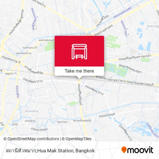 สถานีหัวหมาก;Hua Mak Station map