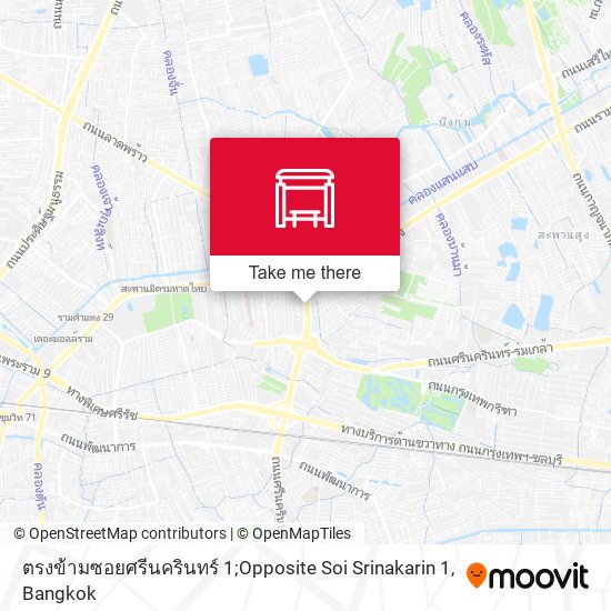 ตรงข้ามซอยศรีนครินทร์ 1;Opposite Soi Srinakarin 1 map