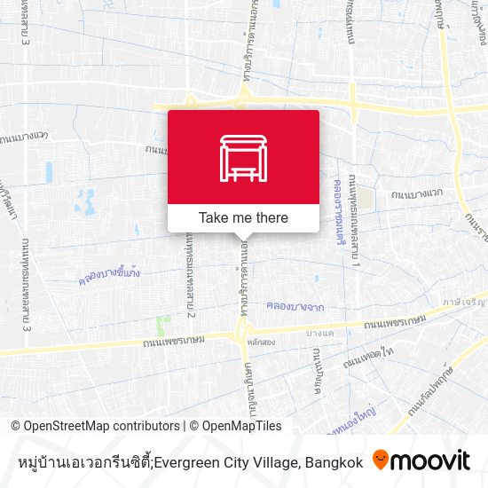 หมู่บ้านเอเวอกรีนซิตี้;Evergreen City Village map
