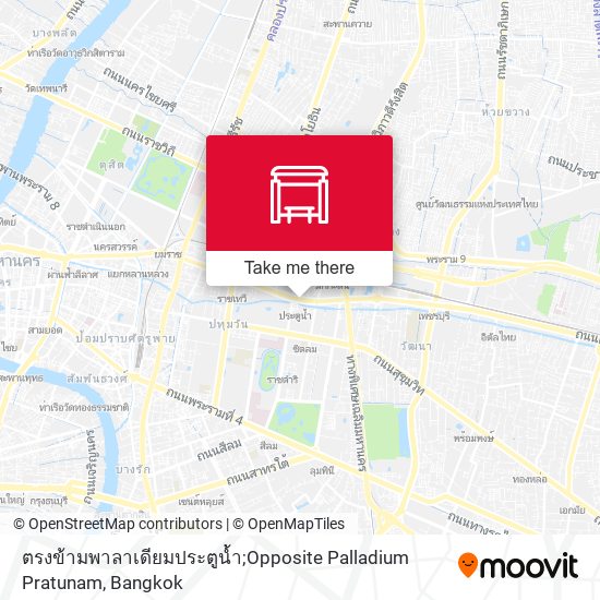 ตรงข้ามพาลาเดียมประตูน้ำ;Opposite Palladium Pratunam map