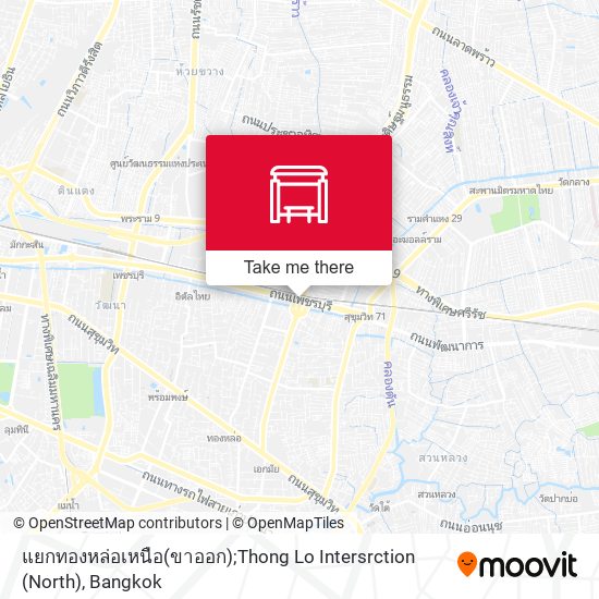 แยกทองหล่อเหนือ(ขาออก);Thong Lo Intersrction (North) map