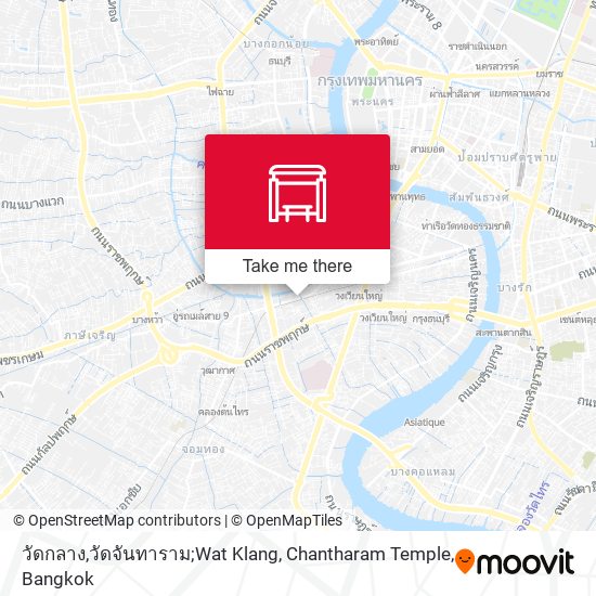 วัดกลาง,วัดจันทาราม;Wat Klang, Chantharam Temple map