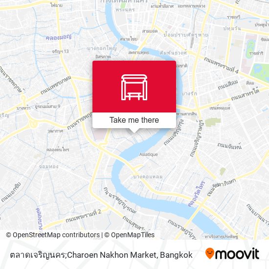 ตลาดเจริญนคร;Charoen Nakhon Market map