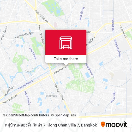 หมู่บ้านคลองจั่นวิลล่า 7;Klong Chan Villa 7 map
