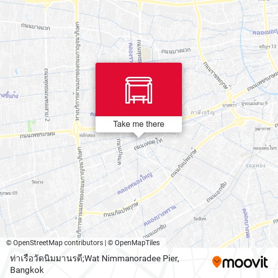 ท่าเรือวัดนิมมานรดี;Wat Nimmanoradee Pier map