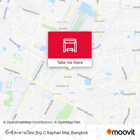 บิ๊กซีสะพานใหม่;ฺBig C Saphan Mai map