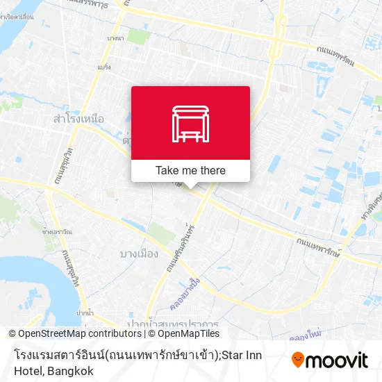 โรงแรมสตาร์อินน์(ถนนเทพารักษ์ขาเข้า);Star Inn Hotel map