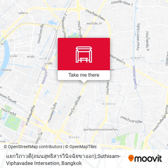 แยกวิภาวดี(ถนนสุทธิสารวินิจฉัยขาออก);Suthisarn-Viphavadee Intersetion map