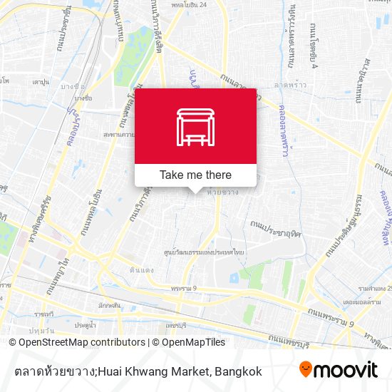 ตลาดห้วยขวาง;Huai Khwang Market map