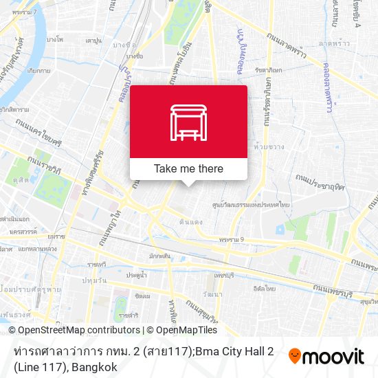ท่ารถศาลาว่าการ กทม. 2 (สาย117);Bma City Hall 2 (Line 117) map