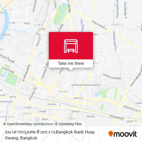 ธนาคารกรุงเทพ ห้วยขวาง;Bangkok Bank Huay Kwang map