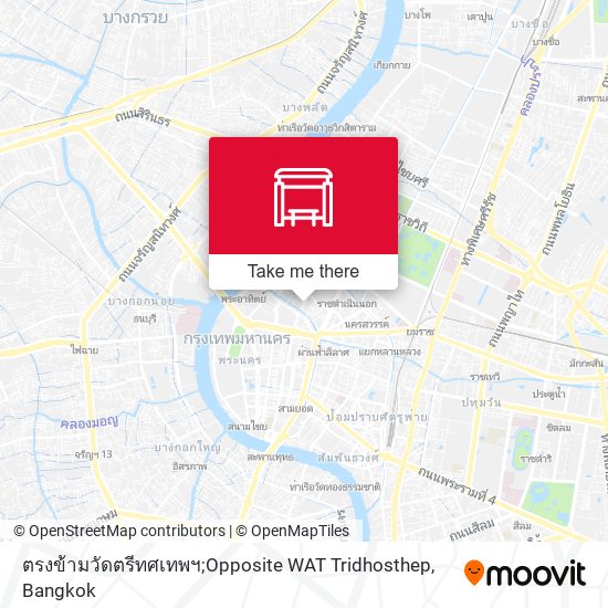 ตรงข้ามวัดตรีทศเทพฯ;Opposite WAT Tridhosthep map