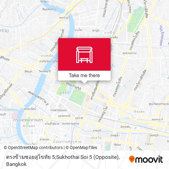 ตรงข้ามซอยสุโขทัย 5;Sukhothai Soi 5 (Opposite) map