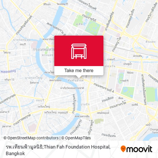 รพ.เทียนฟ้ามูลนิธิ;Thian Fah Foundation Hospital map