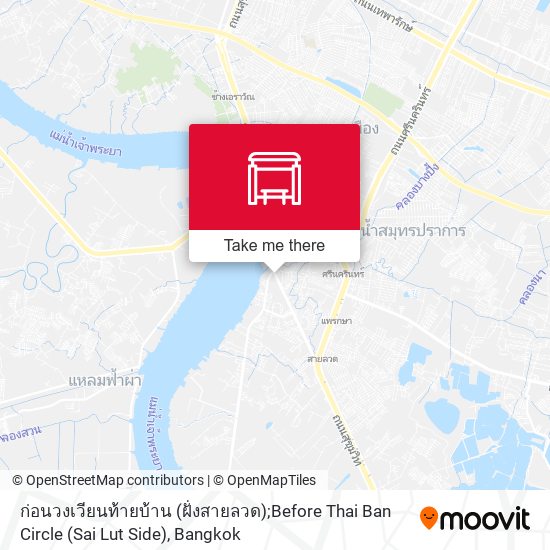 ก่อนวงเวียนท้ายบ้าน (ฝั่งสายลวด);Before Thai Ban Circle (Sai Lut Side) map