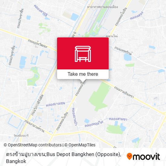 ตรงข้ามอู่บางเขน;Bus Depot Bangkhen (Opposite) map