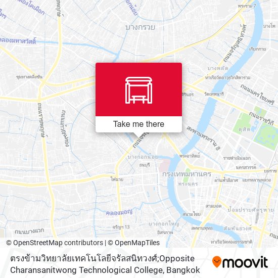 ตรงข้ามวิทยาลัยเทคโนโลยีจรัลสนิทวงศ์;Opposite Charansanitwong Technological College map