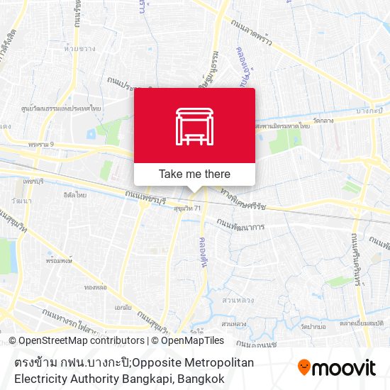 ตรงข้าม กฟน.บางกะปิ;Opposite Metropolitan Electricity Authority Bangkapi map