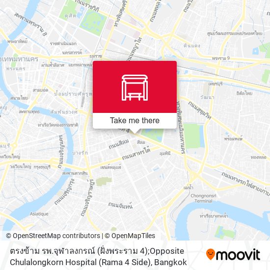 ตรงข้าม รพ.จุฬาลงกรณ์ (ฝั่งพระราม 4);Opposite Chulalongkorn Hospital (Rama 4 Side) map