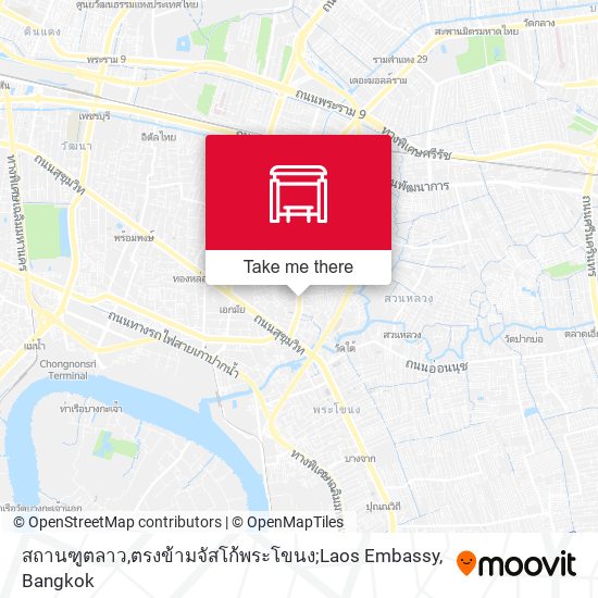 สถานฑูตลาว,ตรงข้ามจัสโก้พระโขนง;Laos Embassy map