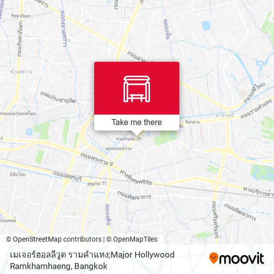 เมเจอร์ฮอลลีวูด รามคําแหง;Major Hollywood Ramkhamhaeng map