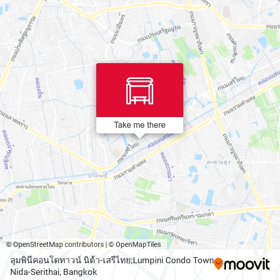 ลุมพินีคอนโดทาวน์ นิด้า-เสรีไทย;Lumpini Condo Town Nida-Serithai map