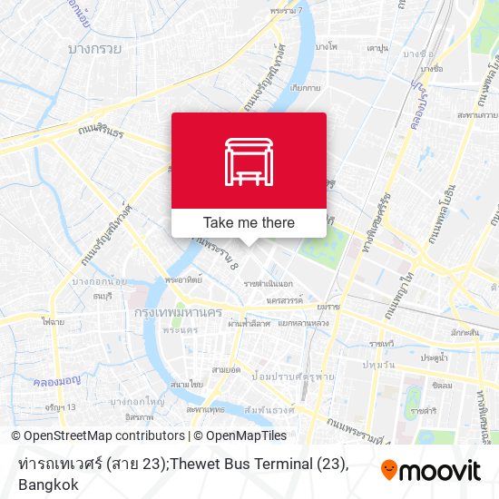 ท่ารถเทเวศร์ (สาย 23);Thewet Bus Terminal (23) map