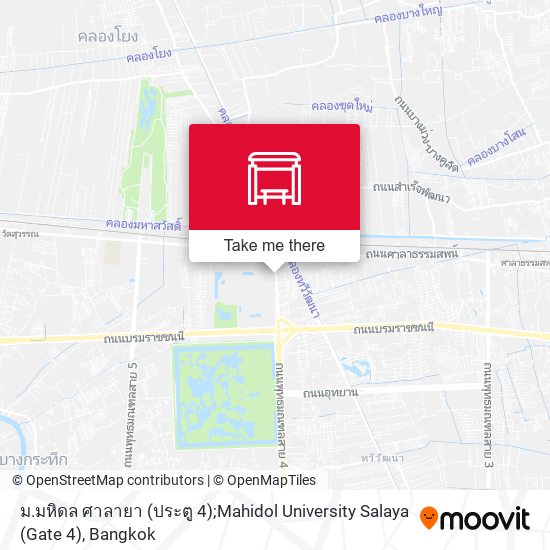 ม.มหิดล ศาลายา (ประตู 4);Mahidol University Salaya (Gate 4) map