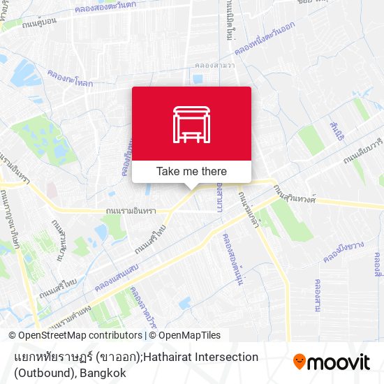 แยกหทัยราษฏร์ (ขาออก);Hathairat Intersection (Outbound) map