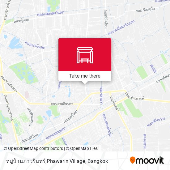 หมู่บ้านภาวรินทร์;Phawarin Village map