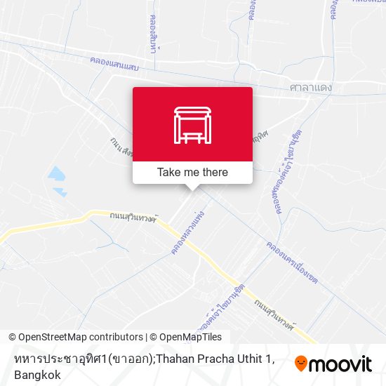 ทหารประชาอุทิศ1(ขาออก);Thahan Pracha Uthit 1 map