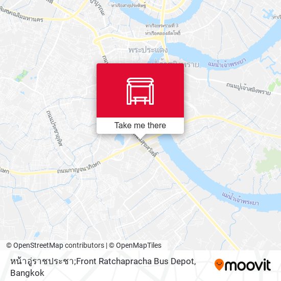 หน้าอู่ราชประชา;Front Ratchapracha Bus Depot map
