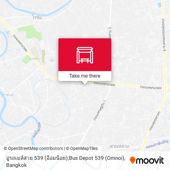 อู่รถเมล์สาย 539 (อ้อมน้อย);Bus Depot 539 (Omnoi) map