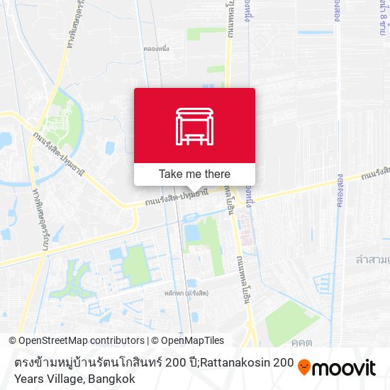 ตรงข้ามหมู่บ้านรัตนโกสินทร์ 200 ปี;Rattanakosin 200 Years Village map