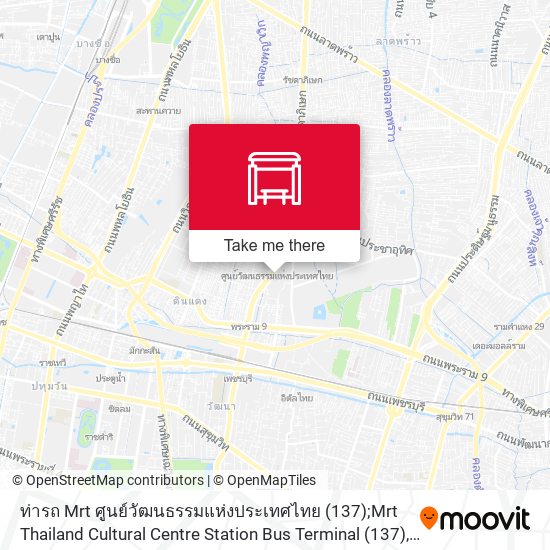 ท่ารถ Mrt ศูนย์วัฒนธรรมแห่งประเทศไทย (137);Mrt Thailand Cultural Centre Station Bus Terminal (137) map