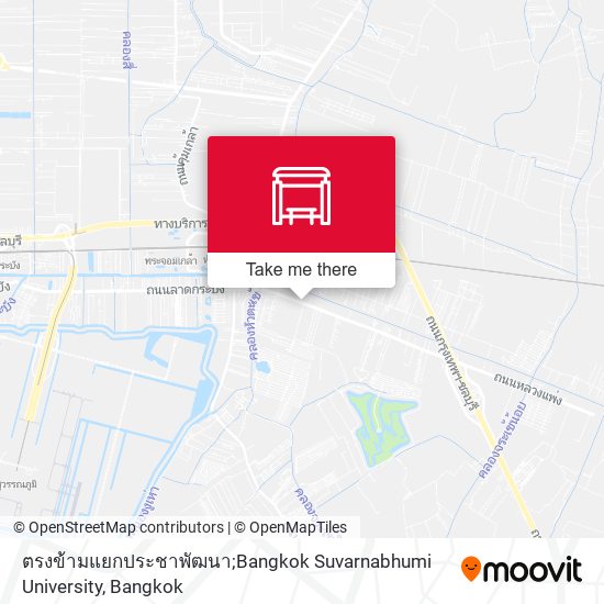 ตรงข้ามแยกประชาพัฒนา;Bangkok Suvarnabhumi University map