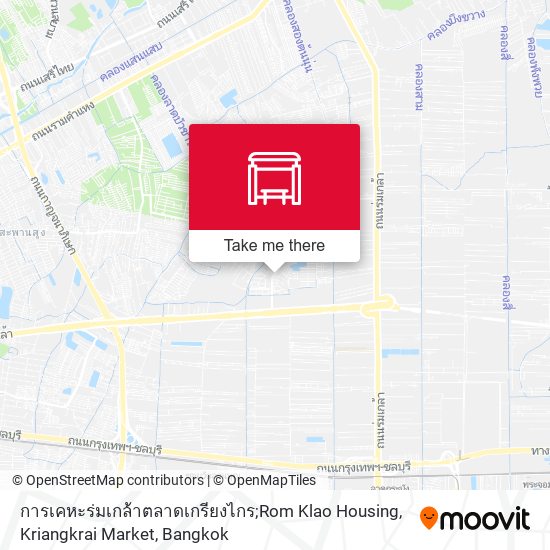 การเคหะร่มเกล้าตลาดเกรียงไกร;Rom Klao Housing, Kriangkrai Market map