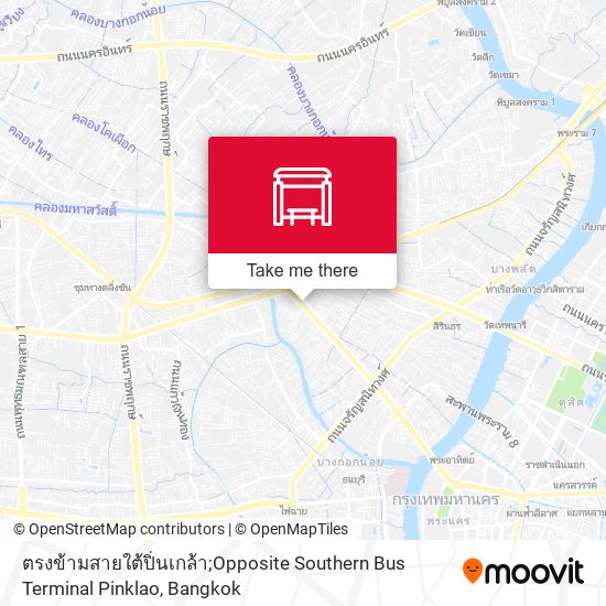 ตรงข้ามสายใต้ปิ่นเกล้า;Opposite Southern Bus Terminal Pinklao map