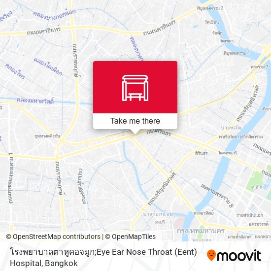 โรงพยาบาลตาหูคอจมูก;Eye Ear Nose Throat (Eent) Hospital map