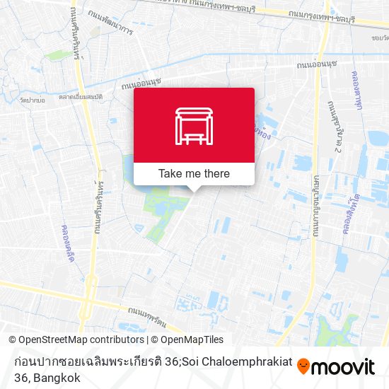 ก่อนปากซอยเฉลิมพระเกียรติ 36;Soi Chaloemphrakiat 36 map