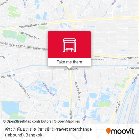 ต่างระดับประเวศ (ขาเข้า);Prawet Interchange (Inbound) map