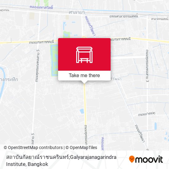 สถาบันกัลยาณ์ราชนครินทร์;Galyarajanagarindra Institute map