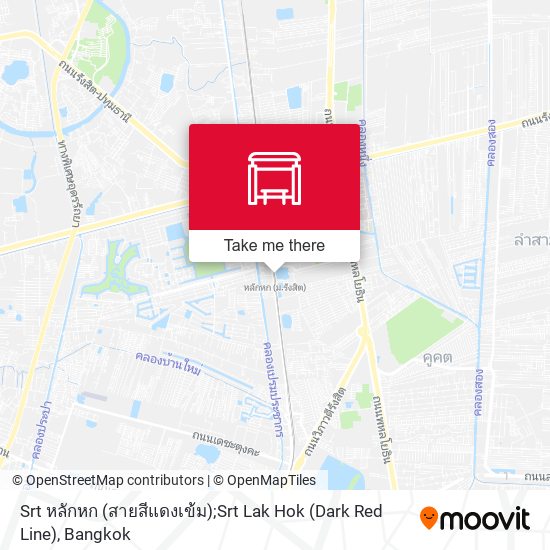 Srt หลักหก (สายสีแดงเข้ม);Srt Lak Hok (Dark Red Line) map